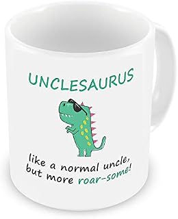 VIROSA Unclesauras Mug, Like a Normal Uncle But More Roar-Some, Ideal for Uncle, Birthday, Christmas, Thanksgiving, Fathers Day Gift, Funny Unicorn Gift Coffee Mug for Any Occasion
