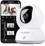blurams 2K Indoor Security Camera for Baby/Pet, Pan & Tilt Pet Camera w/Dual-Band WiFi6, Motion Tracking, Sound Detection, 2-Way Audio, 360° View Home Cam Works with Alexa and Google (White Cam 1Pack)