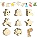 Produktbild EKKONG Tannenschmuck Holz, Weihnachtsanhänger 80 Stücke basteln Weihnachten Tannenschmuck deko DIY Holz anhänger Baum Geschenkanhänger Holz Scrapbooking Elch Schneeflocke zum selbst bemalen