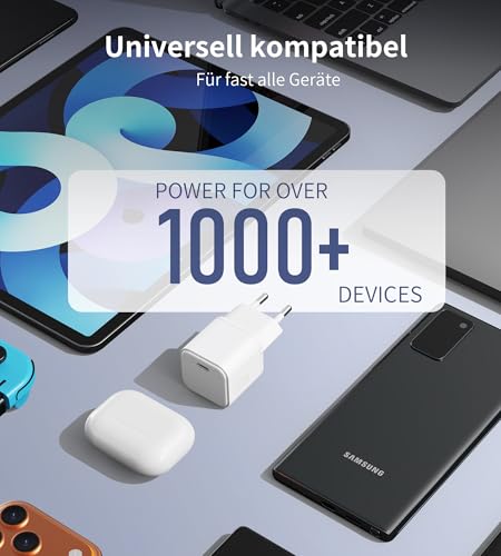 100W GaN USB C ladegerät - Superkleines USB-C Netzteil, Mini Schnellladegerät mit PD3.0 & PPS für MacBook Pro/Air, Laptops Notebooks, Kompatibel mit Lenovo ThinkPad Dell XPS iPad Pro