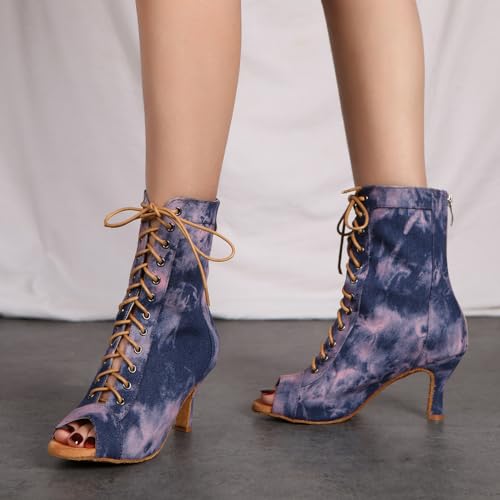 Bottes de salsa avec maintien à lacets et bout ouvert respirant