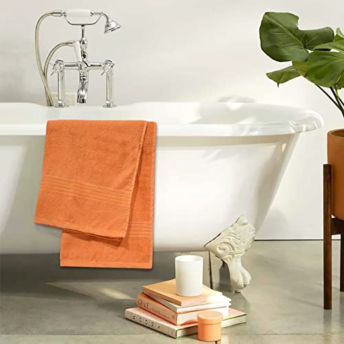 Image of Divine Casa 500 GSM Cotton Towel for Bath Large Size |Super Soft and Super Absorbent Bath Towels for Men & Women - Pack of 1 (140x70 CM, Light Orange)