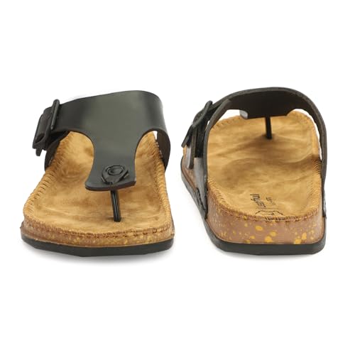 Image of Leatherful Men's premium leather slipper | Genuine Leather upper | Suede Leather Insole | PU sole | Stylish flip flop for men |