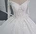 JIIPOREGJ Elegant Vintage Wedding Dress Fashion Plus Size Wedding Party Lace Wedding Dress,White 12