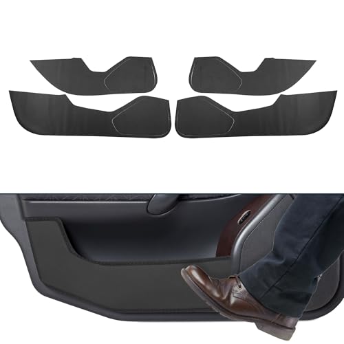 FUELHOOD ステッカー 車ドア アンチキックパッド ステッカー ホンダ シビック タイプR FL5用 / ドアサイドエッジガードプロテクター 内装アクセサリー カーボンファイバー ブラック 4枚