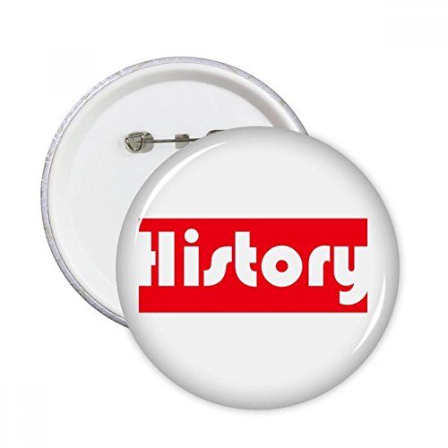 Histoire ronde rouge pins badge bouton pour personnaliser vos vestes et sacs au quotidien