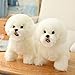 RJGLKS 38cm simulación Bichon Cachorro de Peluche Perro de Peluche de Juguete Lindas Mascotas realistas muñecas mullidas para bebés Regalos de cumpleaños para niños