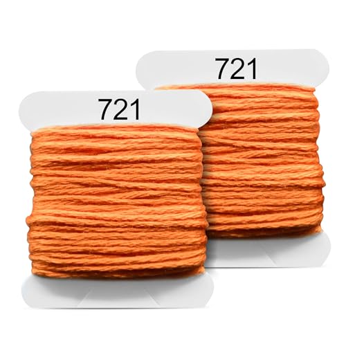 Image of Embroidery Floss Kit and Refills - Cotton Threads - DMC Color Coding for Cross Stitch, String Crafts, Friendship Bracelets