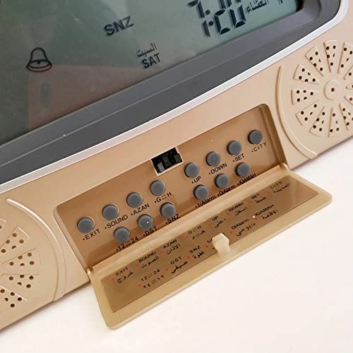 Reloj musulmán para programar el tiempo de oración con indicador de Qiblah 4