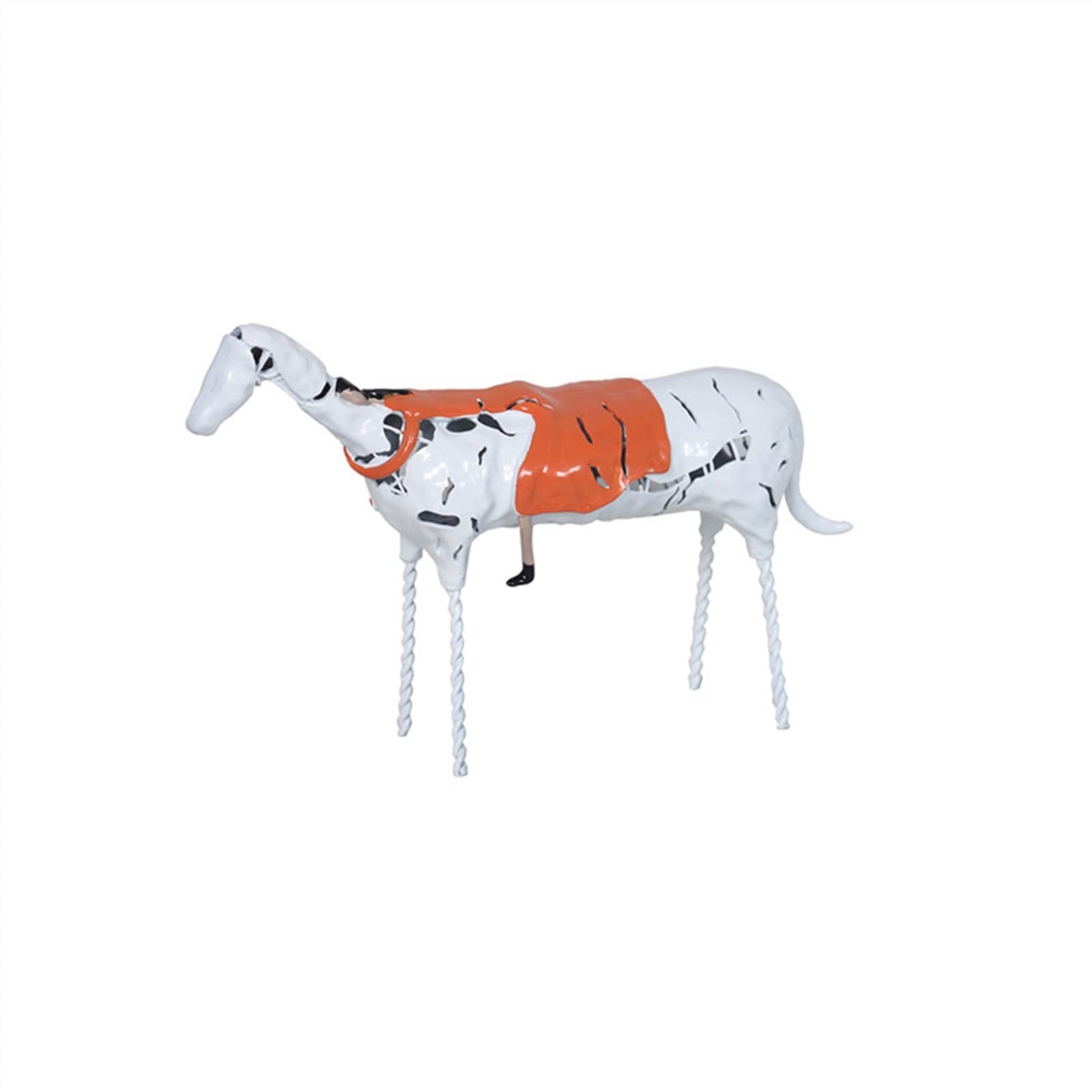 Statues animales de cheval blanc en métal pour décoration moderne