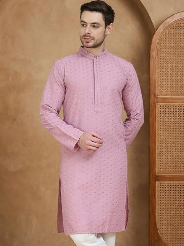Image of Jompers Embroidered Cotton Kurtas for Men