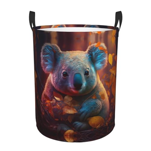 Cesta de lavandería Forest Koala, impermeable, con asas, para ropa sucia, para dormitorio, artículos esenciales estéticos