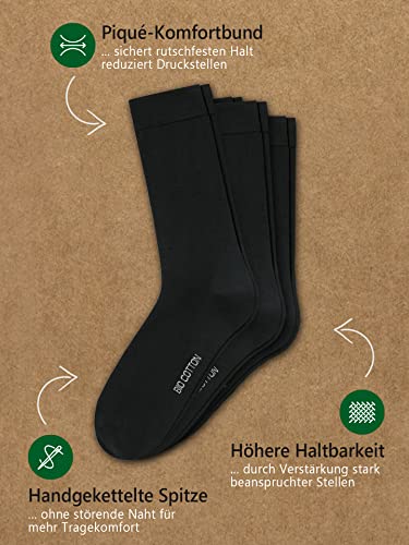 mehrstrumpf Lot de 8/12 paires de chaussettes pour enfant 100 % bio en coton pour garçons et filles sans couture (modèle : Biolivia), 35-38 – vue 3