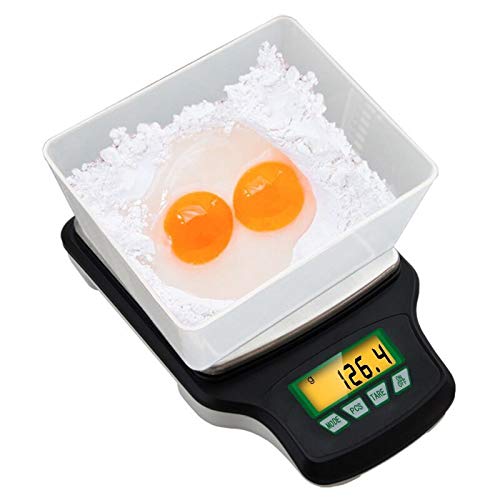 Básculas de cocina, báscula multifunción, báscula de cocina electrónica digital portátil, alimentos multifunción digitales 3000 g x 0,1 g Balanza Herramientas de pesaje electrónico de precisión Gramo
