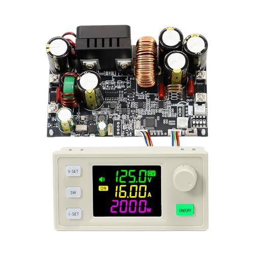 DC Buck Converter, 12V-140V to 0.5V-125V DC-DC Step Down Module CVCC Adjustable Buck Voltage Converter with LCD Controller
