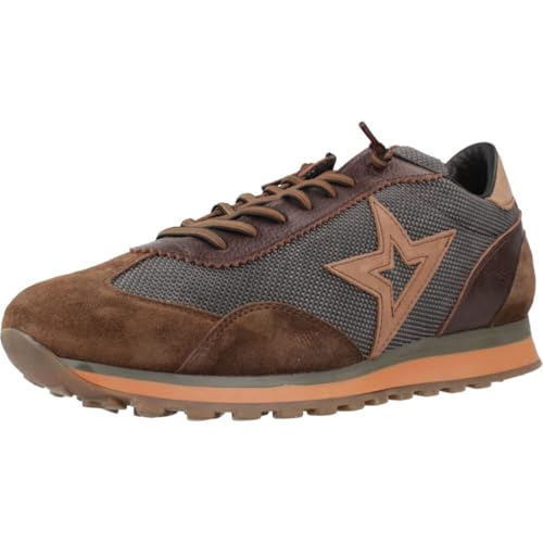 Cetti - Zapato Sport de Piel y Malla, Casual, Deportivo con cordón elástico, Suela de Goma, para: Hombre Color: OXIDO Talla:43 Cetti - Zapato Sport de Piel y Malla, Casual, Deportivo con cordón elástico, Suela de Goma, para: Hombre Color: OXIDO Talla:43