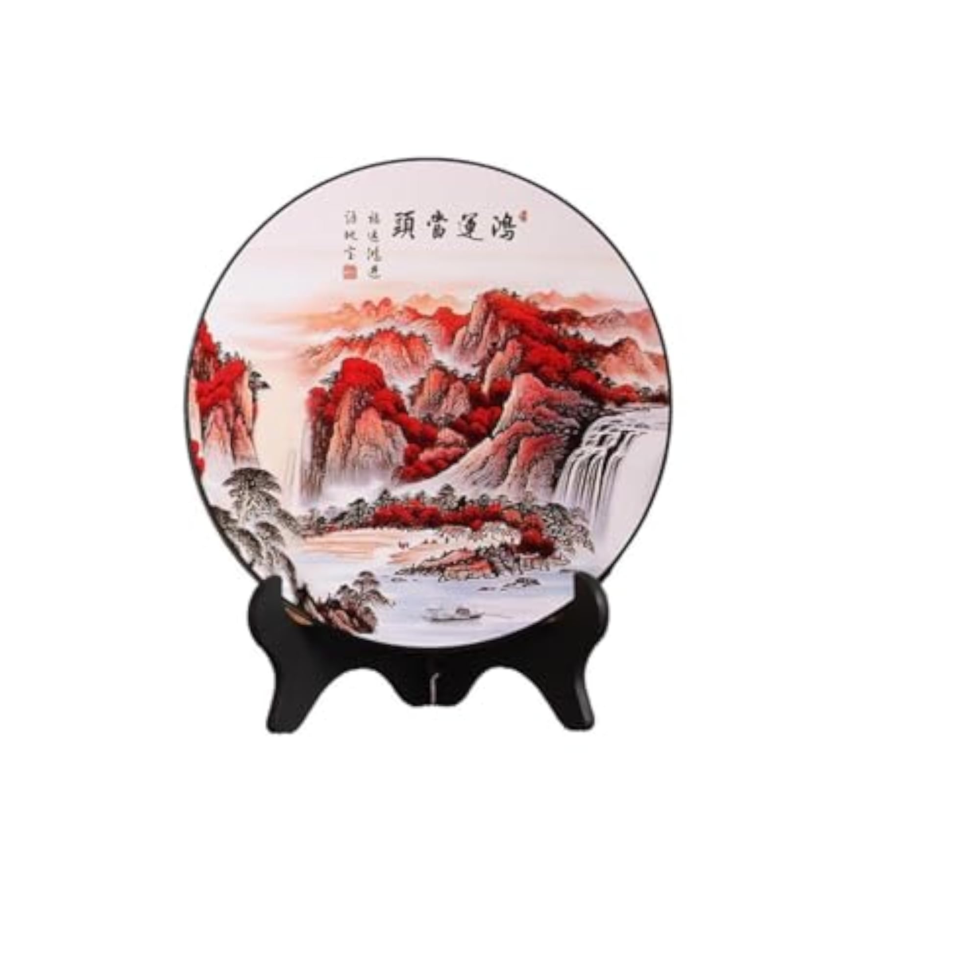 Ceramic Decorative Plate, Modern Oriental Display