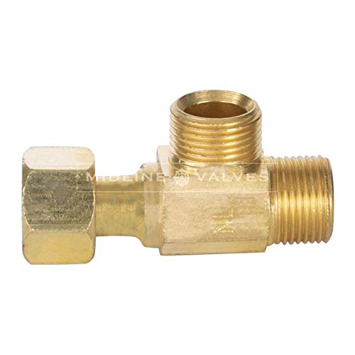 Midline Valve 73338-Om Add On Tee Fitting, Split Supply Line Outlet 3/8 In. Fip Comp X Mip X Male Brass, 3/8 In. X 3/8 #TOP1