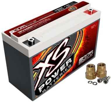 XS Power S375 800 Amp AGM Battery with 586 & M6 Terminal Hardware - 12 Volt 17Ah 300CA Deep Cycle AGM Powercell for Performance Race Cars