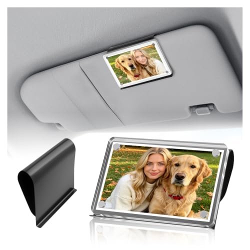 EWOJUYE Car Picture Holder and Magnetic Car Visor Photo Clip