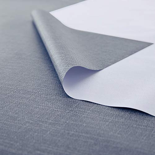 Image of NLMUVW 54 Inch Square Vinyl Tablecloth Heavy Duty, Small PVC Table Cloth Waterproof Wipe Clean Table Cover for Kitchen Dining Picnic, 54 x 54 inch, Dark Grey