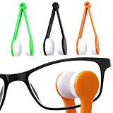 Sun Glasses Eyeglass Cleaning Soft Brush Tool Mini Microfiber Portable Sunglasses Spectacles Cleaner Cleaning Clip-3 Pieces