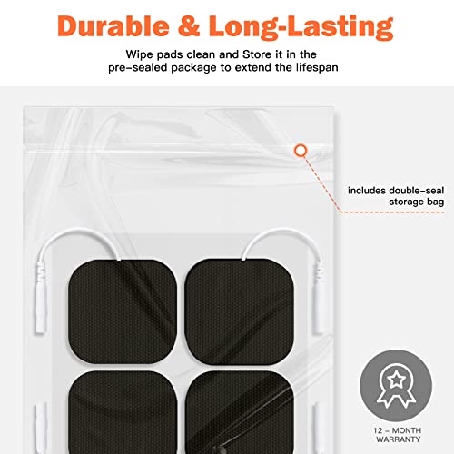 Image of 24 Pack 2''X2'' Large TENS Unit Electrode Pads, Black