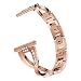 Produktbild LRJBFC Für Huawei Uhr GT 2 / für Ehre Magic Watch 2 42mm für Samsung Getriebe Edelstahl Band Ersatz 20mm Uhrenarmband Metall Ayly Armband (Band Color : Rose Gold, Band Width : Honor Magic 2 42mm)