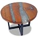 Produktbild vidaXL Teak Massivholz Couchtisch Beistelltisch Wohnzimmer Kaffeetisch Harz 60cm