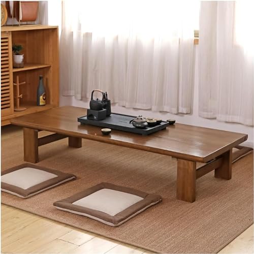 Table tatami de style rectangulaire en bois noble finition vintage - 2
