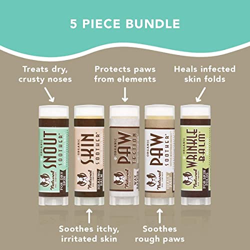 Natural Dog Company Powerhouse Bundle, Includes 5 Healing Balms that Relieve Skin Irritations, Cracked Paws and Dry Noses, Organic, All Natural Ingredients, 0.15oz Trial Sticks Natural Dog Company Powerhouse Bundle, Includes 5 Healing Balms that Relieve Skin Irritations, Cracked Paws and Dry Noses, Organic, All Natural Ingredients, 0.15oz Trial Sticks