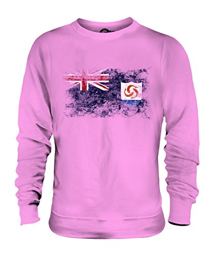 Sweat Anguilla Drapeau Délavé au Style Vintage Unique et Tendance