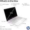 Computadora portátil HP 14" para Negocios con Office 365 por 1 año, Procesador Intel Quad-Core N150, 4GB RAM 128GB UFS, Windows 11 Home, Audífonos PLUSERA, Lavanda Miel 6