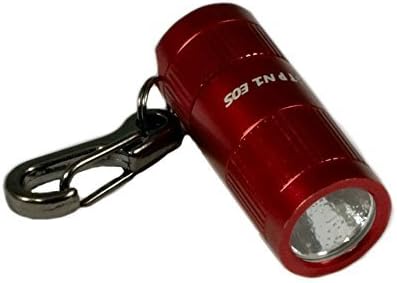Aimkon iTP N1 CREE XP-G2 Keychain Small Flashlight - 165 Lumen with 3 Levels of Output (Low, Medium, High) - Mini Magnetic & Flat Ends, LED with Anti-Scratching Lens, Battery Included - Red