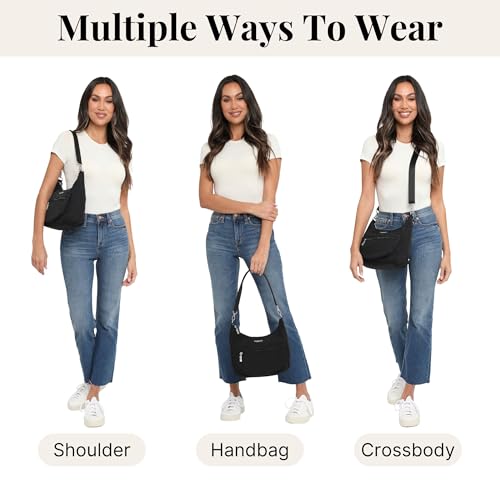 Image of Baggallini Modern Pocket Half Moon 11 inchx10.5 inch Shoulder Women W /Replaceable Straps Converts to Crossbody Bag
