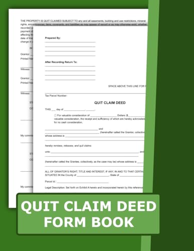 Quitclaim Deed Form Book: Legal Forms for Hassle-Free Property Transfers