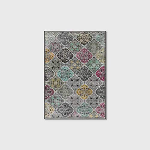 Huixin Bay Door mat indoor 60X90CM Retro Bohemian Hallways Kitchen Rugs Non-slip Mat Comfort Mats All-Purpose Floor Mats For Bathroom or Workstations