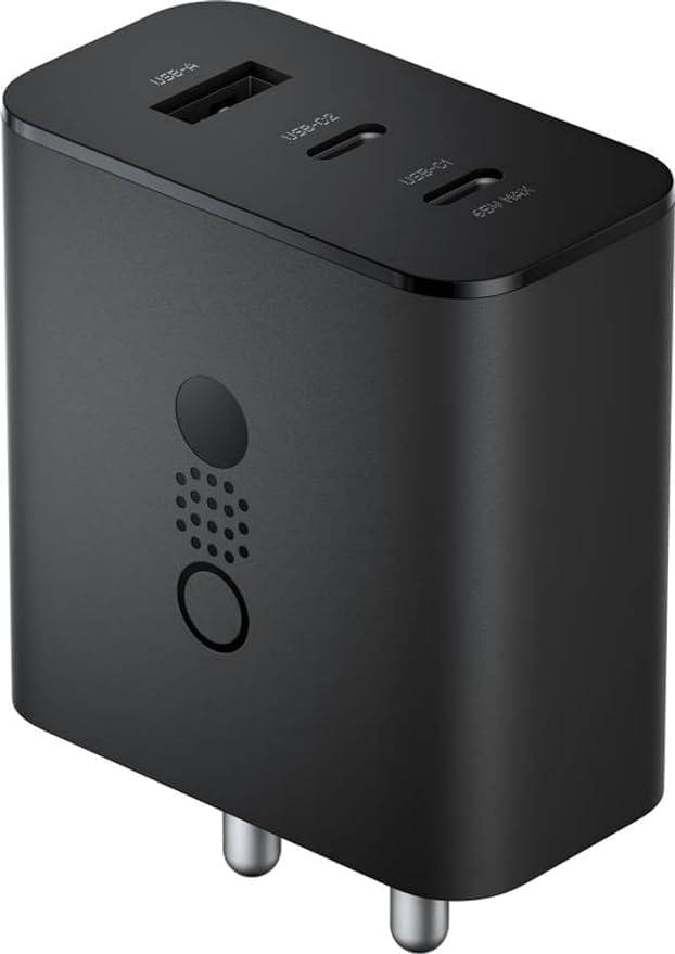 Image of Original 65 Watt Adapter 3-in-1 Compatible with Nothing Phone 2A /Phone 2 /Phone 1 Adapter-Black GFR626