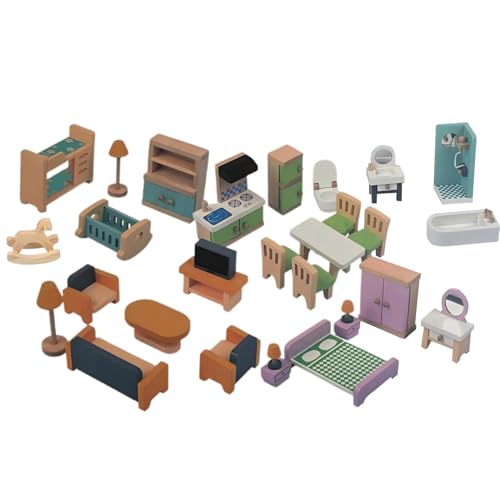 Meubles de maison de jeu en bois miniature de qualité supérieure pour enfants
