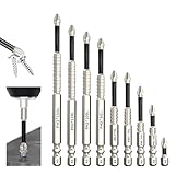 INNAL 9 Pezzi Punte per Avvitatore Altamente Magnetiche 25-150mm High Magnetic Screwdriver Drill Bit Set da Inserti per Avvitatore Professionali Punte Magnetiche ad Alta Intensità per Elettrico