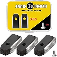 Replacement Knife for Robot Lawnmower, Automatic Lawnmower Blades 30 Titanium Replacement Blades, Titanium Blade Set Suitable for Robot Mowers Garden Tools, Improved Screws