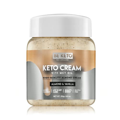 BeKeto Keto Crème à tartiner à base d'amande et de vanille avec huile de MCT pour végétalien cétogène alimentaire sans gluten 250 g Cover