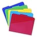 Smead Poly File Folders with Pockets, Set of 30 Plastic Folders for Documents, 1/3-Cut Tabs, File Folders Letter Size, Assorted Primary Colors, Office Supplies, School Supplies (10540)