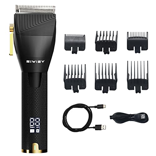 Cordless Hair Clippers, SIWIEY Professional Barber Clippers with ...