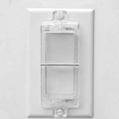 Rocker Light Switch Guard, Ilivable Child Proof Switch Plate Cover Guard Protects Your Lights Or Circuits From Being Accidentally Turned On Or Off By Children And Adults (Clear,Pack Of 2) #TOP1