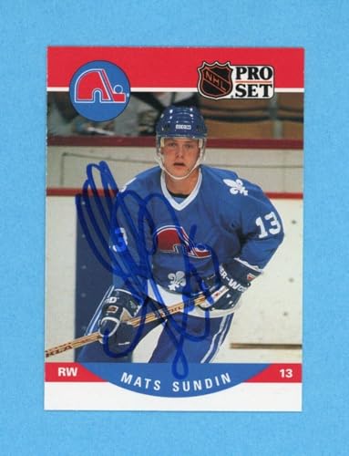 Mats Sundin Quebec Nordiques 1990-91 Pro Set #636 Autographed Rookie Hockey Card - Hockey Slabbed Autographed Rookie Cards
