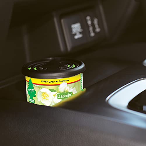 Little Trees Car Air Freshener | Fiber Can Provides A Long-Lasting Scent For Auto Or Home | Adjustable Lid For Desired Strength | Jasmin, 4-Pack #TOP5
