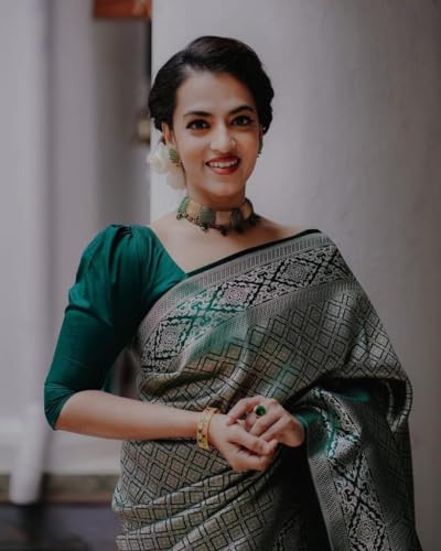 Image of Avantika Fashion Women's Kanjivaram Soft Silk Saree With Blouse Piece