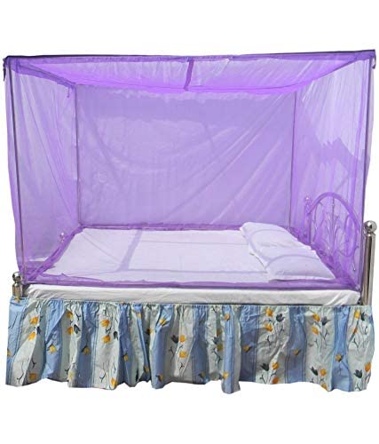 Krystle Elegant Poly Cotton Soft Mosquito Net for Single Bed|Size- 3 x 6,(Purple) (B09XHTS3K5) Amazon Price History, Amazon Price Tracker