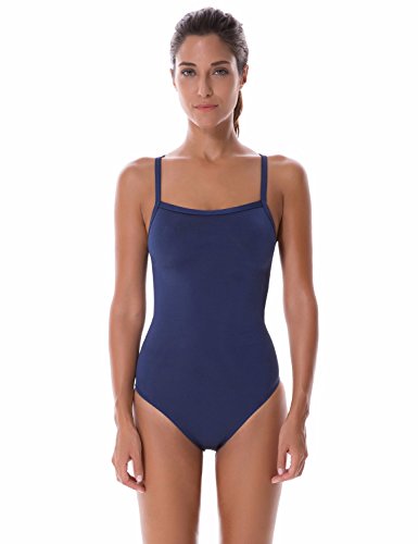 Syrokan Women's One Piece Swimsuit Athletic Competitive Racerback Sport Swimwear Training Bathing Suit Navy 28 #TOP6